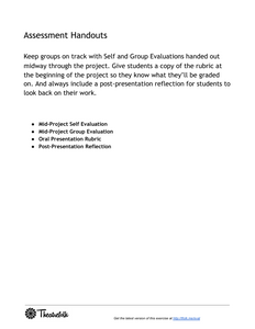 Assessment Handouts: The Three Dimensional History Project