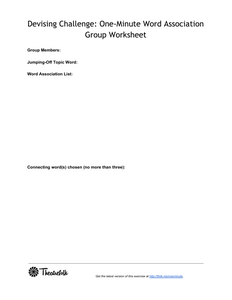 Devising Challenge:  One-Minute Word Association