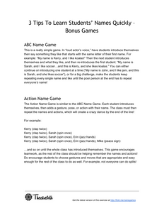 Tips for Learning Students' Names