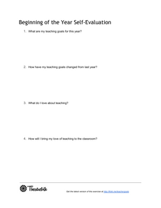 Teacher Self-Evaluation