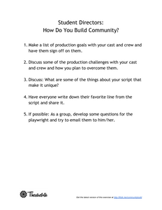 Student Directors: How to Build Community