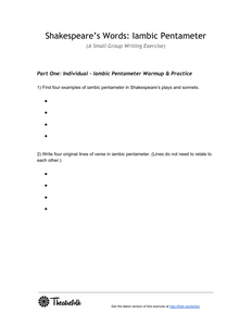 Shakespeare's Words: Iambic Pentameter