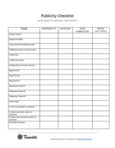 Publicity Checklist
