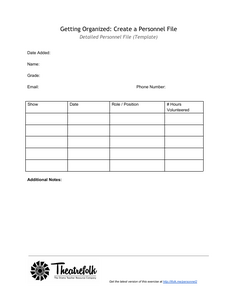 Detailed Personnel File Template