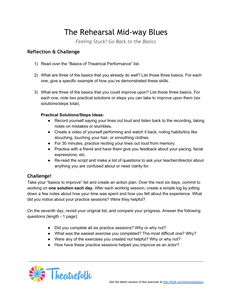 The Rehearsal Mid-way Blues Feeling Stuck? Go Back to the Basics