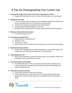 8 Tips for Choreographing Your Curtain Call