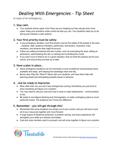 Dealing with Emergencies - Tip Sheet