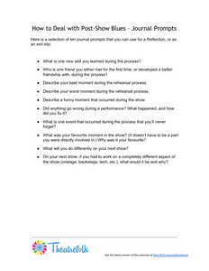 How to Deal with Post-Show Blues – Journal Prompts