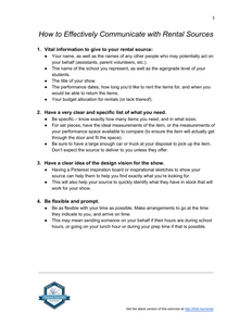 How to Effectively Communicate with Rental Sources