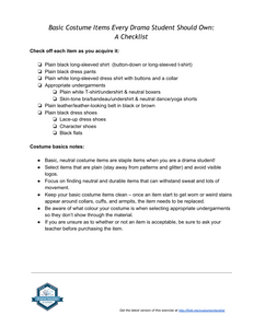 Basic Costume Items Every Drama Student Should Own: A Checklist