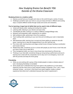 How Studying Drama Can Benefit YOU  Outside of the Drama Classroom