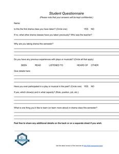 Student Questionnaire