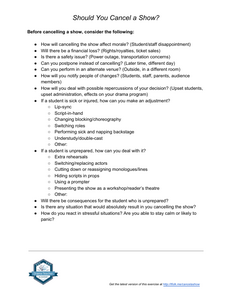 Should You Cancel a Show - Checklist