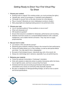 Getting Ready to Direct Your First Virtual Play