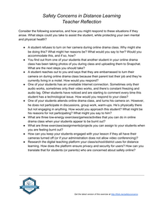 Safety Concerns in Distance Learning