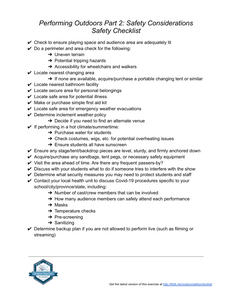 Performing Outdoors: Safety Considerations