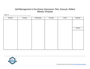 Self-Management in the Drama Classroom: Plan, Execute, Reflect
