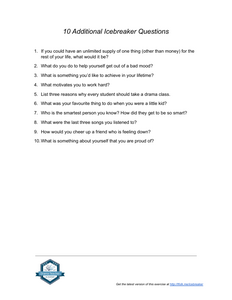 10 Additional Icebreaker Questions