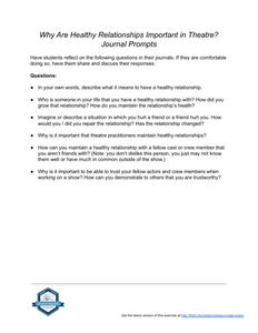 Why Are Healthy Relationships Important in Theatre?