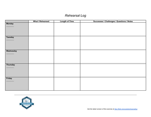 Teaching Students How to Rehearse Outside of Rehearsal Time