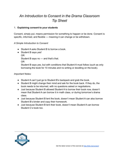 An Introduction to Consent in the Drama Classroom