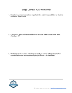 Stage Combat 101: Worksheet