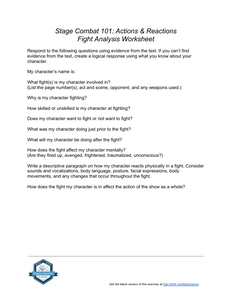 Stage Combat 101: Actions & Reactions - Fight Analysis Worksheet