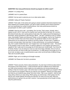 How many performances should my program do within a year? - Transcript