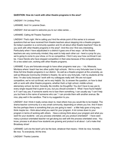 How do I work with other theatre programs in the area? - Transcript