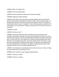 How do you learn all your students' names? - Transcript