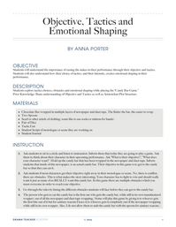 Objectives, Tactics, and Emotional Shaping