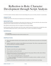 Reflection in Role: Character Development Through Script Analysis