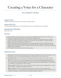 Creating a Voice for a Character