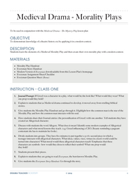 Medieval Drama - Morality Plays