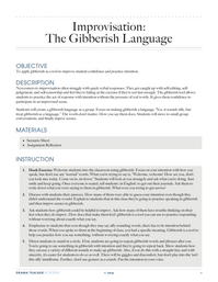 Improvisation:  The Gibberish Language