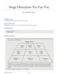 Stage Direction Tic-Tac-Toe