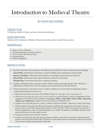 Introduction to Medieval Theatre