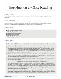 Introduction to Close Reading