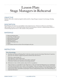 Stage Managers in Rehearsal