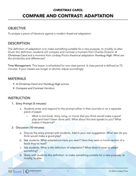 Compare and Contrast: Adaptation