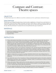 Compare and Contrast: Theatre spaces