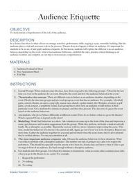 Audience Etiquette