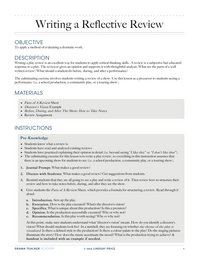 Writing a Reflective Review