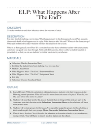 Emergency Lesson Plan: What Happens After  “The End”?