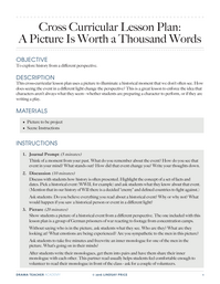 Cross Curricular Lesson Plan:  A Picture Is Worth a Thousand Words