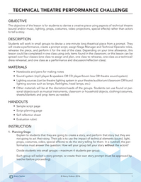 Technical Theatre Performance Challenge