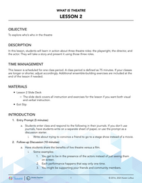 Theatre Role Definitions