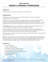 Choosing a Monologue