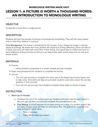 Introduction to Monologue Writing