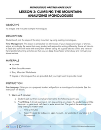 Analyzing Monologues